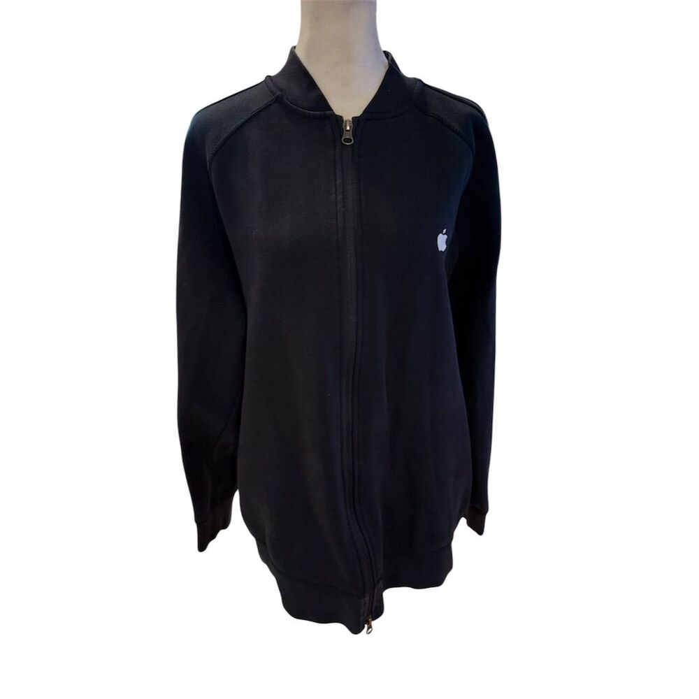 Apple Men's Jacket Black Full Zip-Up Size L Casual